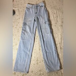 Pacific Sunwear Light Wash Cargo Pants